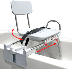 Tub Mount Swivel Sliding Bench